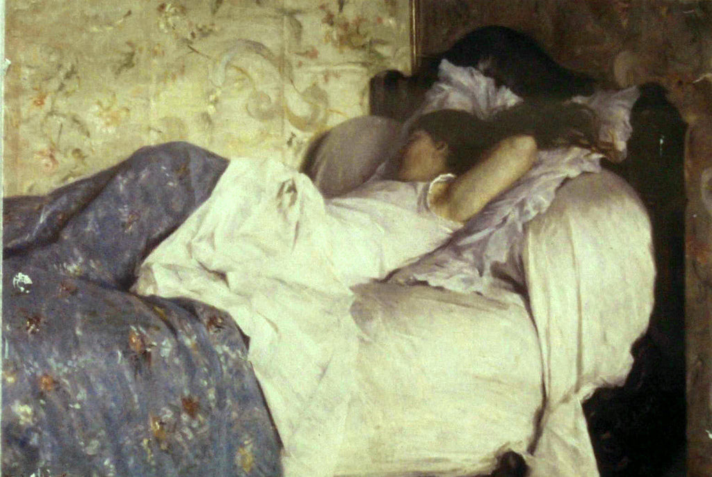 In Bed, vintage artwork by Federico Zandomeneghi, 12x8" (A4) Poster