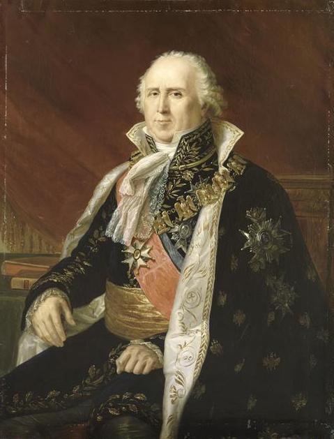 Portrait of Charles-François Lebrun, Duke of Plaisance, vintage artwork by Robert Lefèvre, 12x8" (A4) Poster