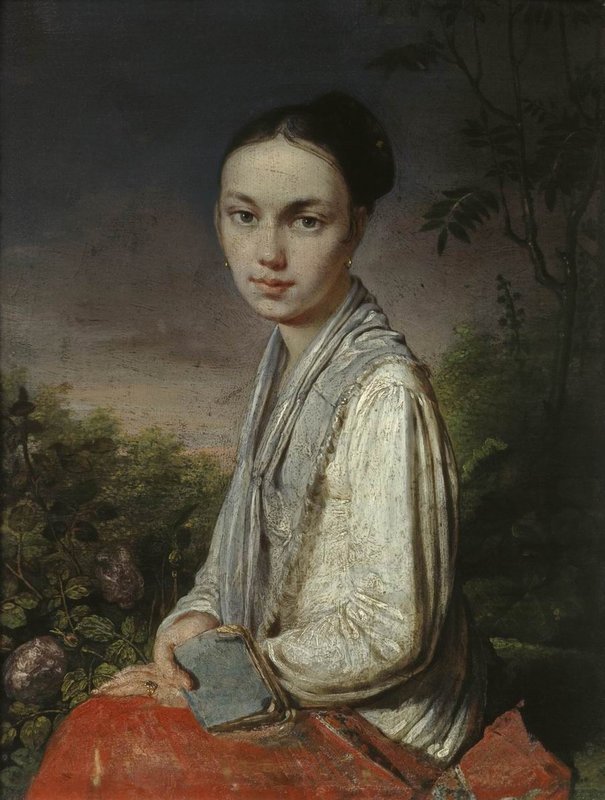 Portrait of Princess V.S. Putyatina, vintage artwork by Alexei Venetsianov, 12x8" (A4) Poster