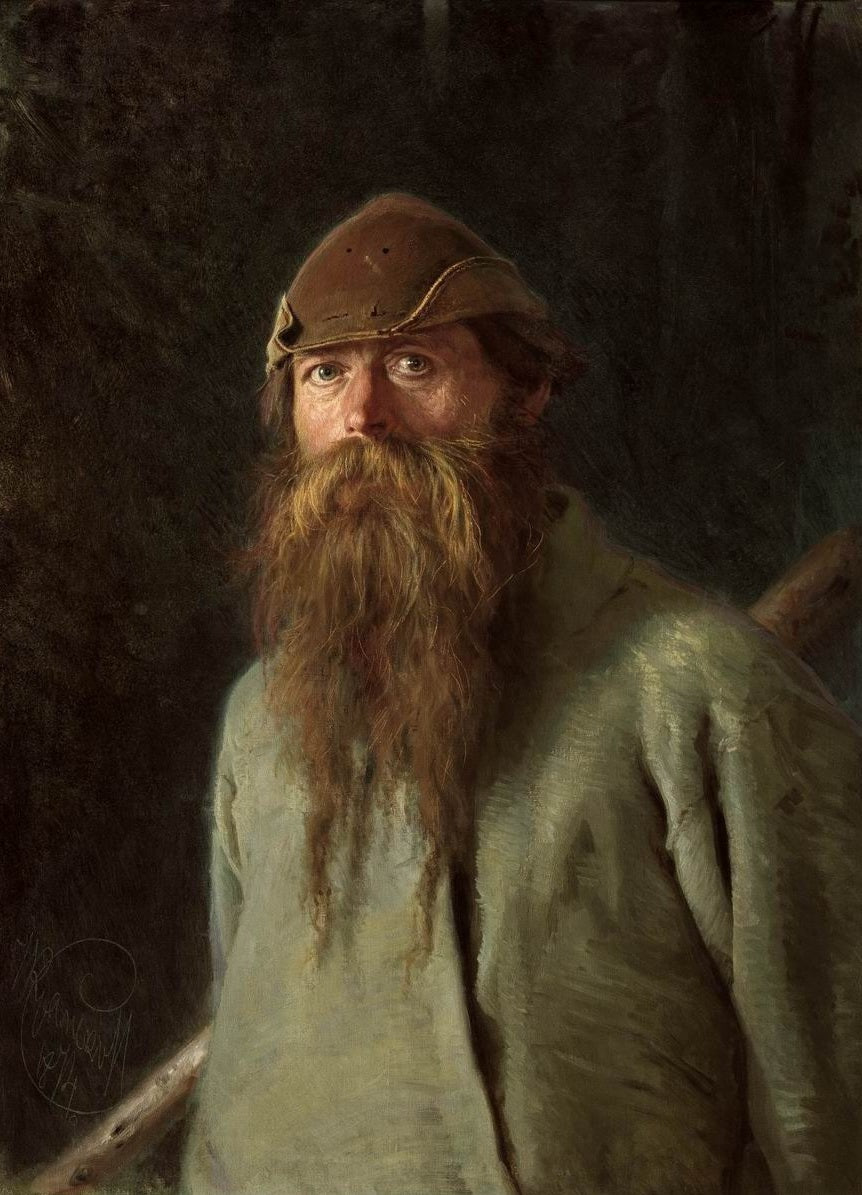 The Forester, vintage artwork by Ivan Kramskoi, 12x8" (A4) Poster