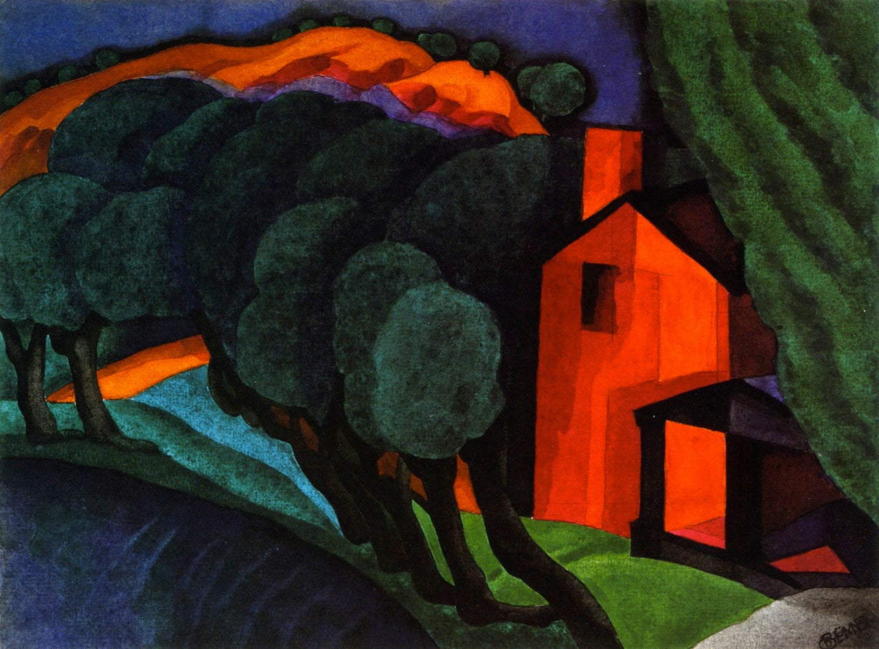Glowing Night by Oscar Bluemner,A3(16x12")Poster