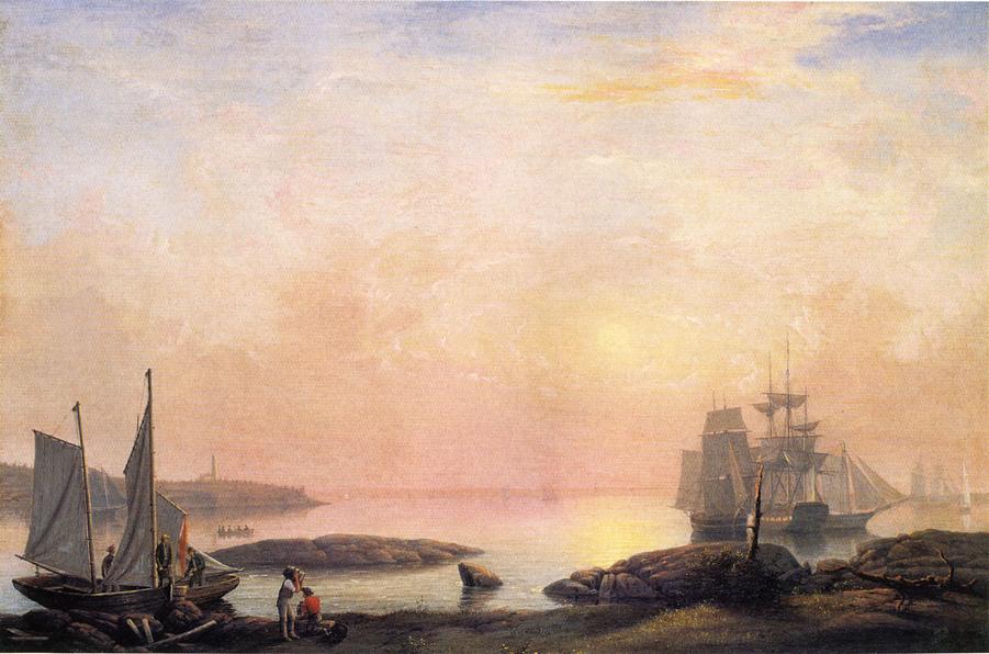 Castine Harbor, vintage artwork by Fitz Henry Lane, A3 (16x12") Poster Print