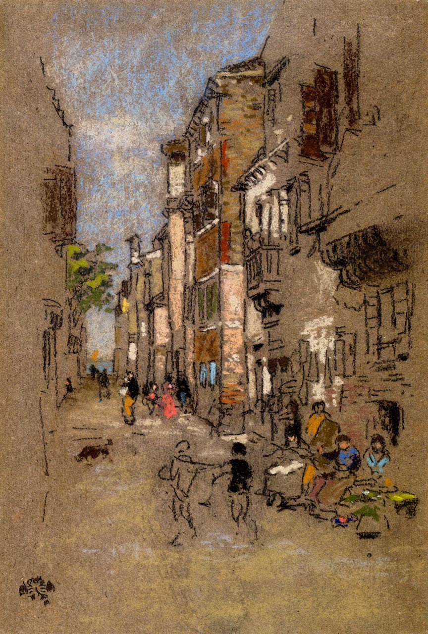 Behind the Arsenal, vintage artwork by James Abbott McNeill Whistler, 12x8" (A4) Poster