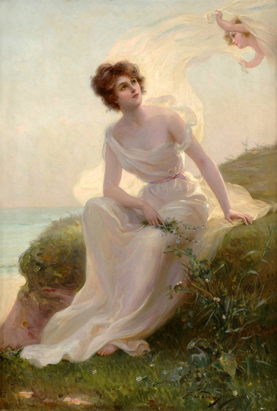 The caress of a summer breeze by Edouard Bisson,A3(16x12")Poster