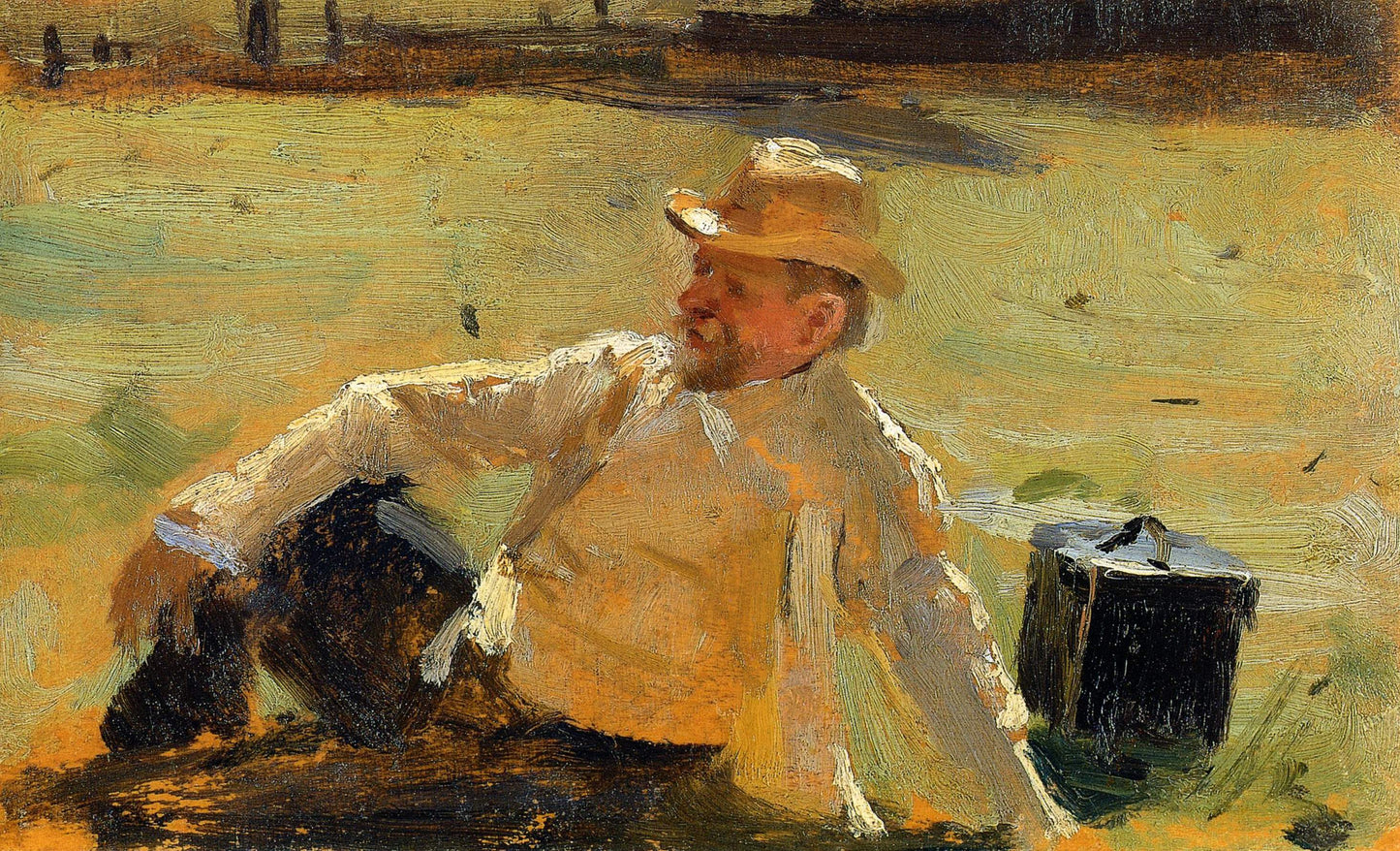 Painter Vladimir Orlovsky, vintage artwork by Nikolai Pimonenko, 12x8" (A4) Poster