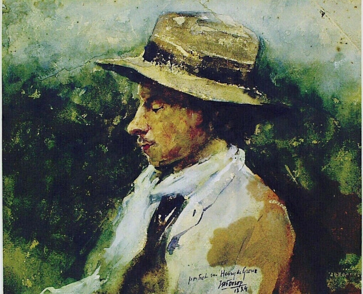 Portrait of Henry de Groux by Jan Toorop,A3(16x12")Poster