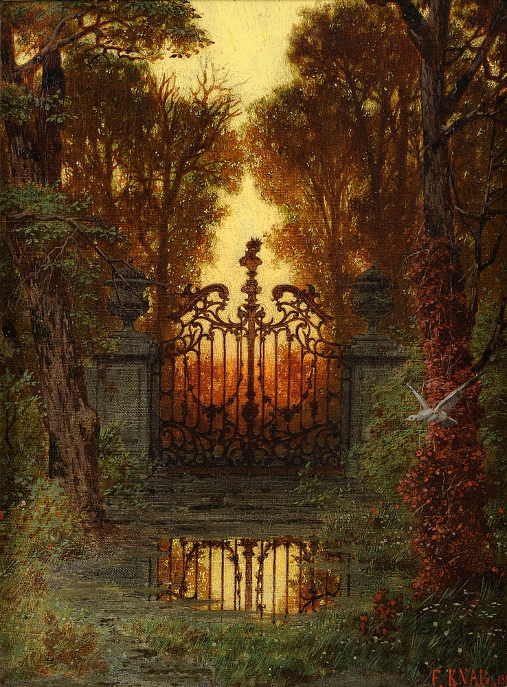 The Castle Gate, vintage artwork by Ferdinand Knab, 12x8" (A4) Poster