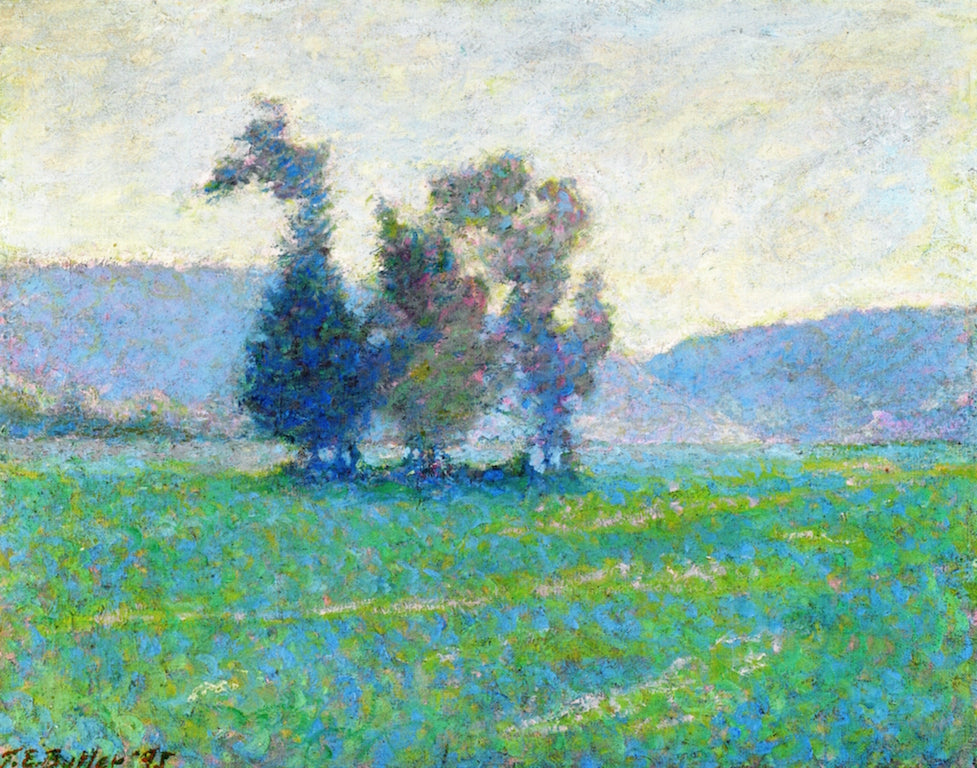 Plaine des Ajoux, Giverny, vintage artwork by Theodore Earl Butler, 12x8" (A4) Poster