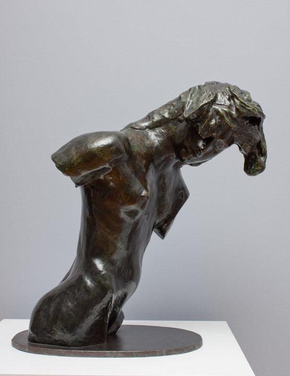 Half Length Figure of a Woman, vintage artwork by Auguste Rodin, 12x8" (A4) Poster