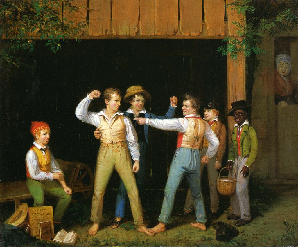 School Boys Quarreling, vintage artwork by William Sidney Mount, A3 (16x12") Poster Print
