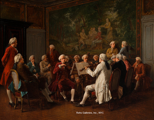 Un Quaturo, vintage artwork by Benjamin Eugene Fichel, 12x8" (A4) Poster