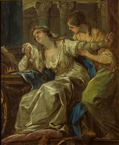 Artemisia of Caria, vintage artwork by Carle van Loo, 12x8" (A4) Poster