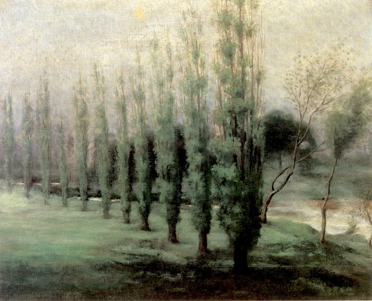 Poplars at Dawn, vintage artwork by Middleton Manigault, 12x8" (A4) Poster