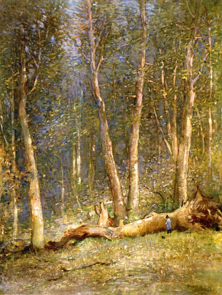 Forest of Fontainebleau, vintage artwork by John Ferguson Weir, 12x8" (A4) Poster