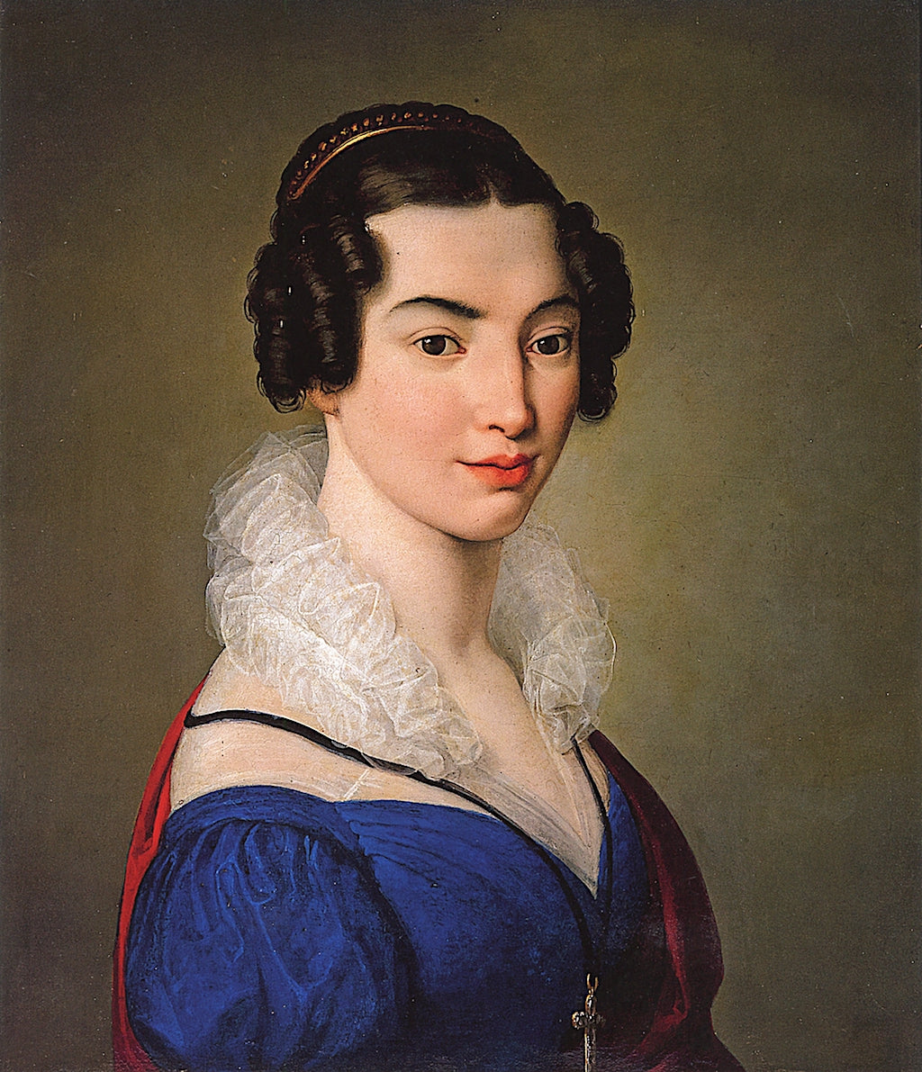Portrait of Antonietta Vitali Sola, vintage artwork by Francesco Paolo Hayez, A3 (16x12") Poster Print