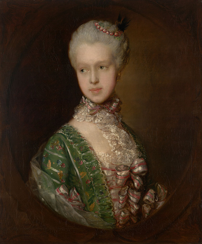 Elizabeth Wrottesly, vintage artwork by Thomas Gainsborough, 12x8" (A4) Poster