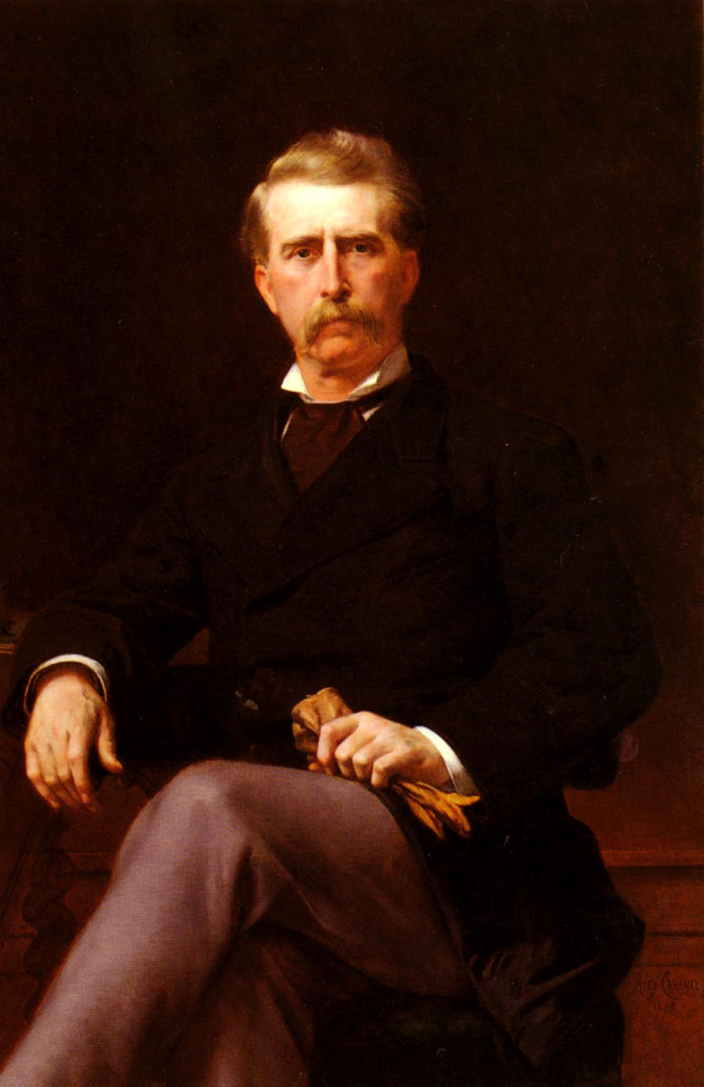 John William Mackay, vintage artwork by Alexandre Cabanel, 12x8" (A4) Poster