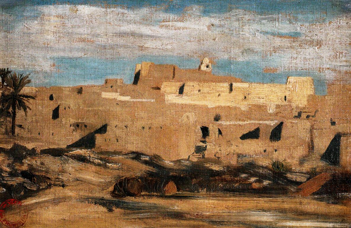 Ville d'Algerie (Algerian Town), vintage artwork by Eugène Fromentin, A3 (16x12") Poster Print