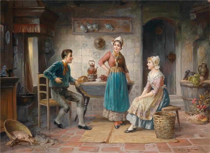 The Admirer by Franz von Persoglia,A3(16x12")Poster