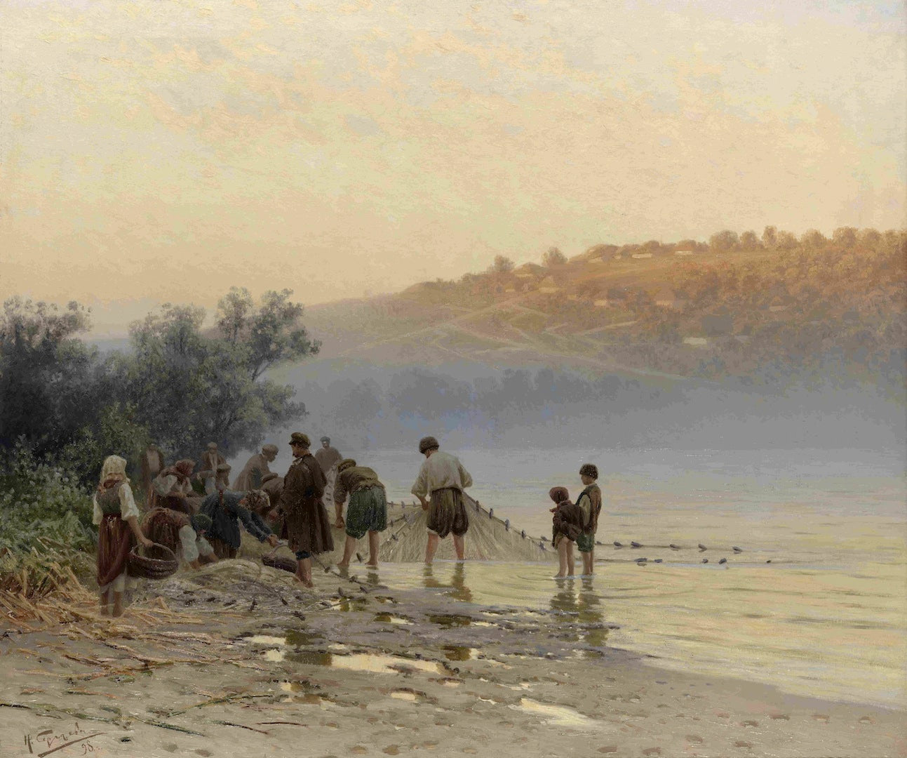 Bay on the Dnieper by Nikolai Sergeyev,A3(16x12")Poster