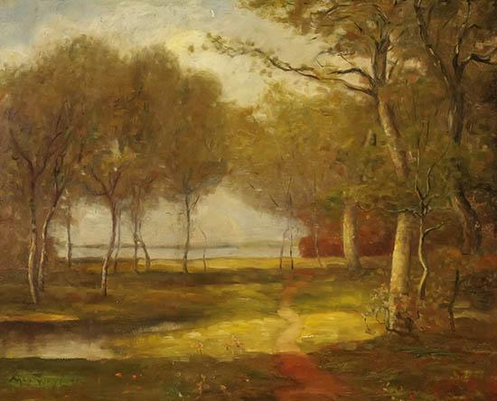 View of the Potomac, vintage artwork by Max Weyl, 12x8" (A4) Poster