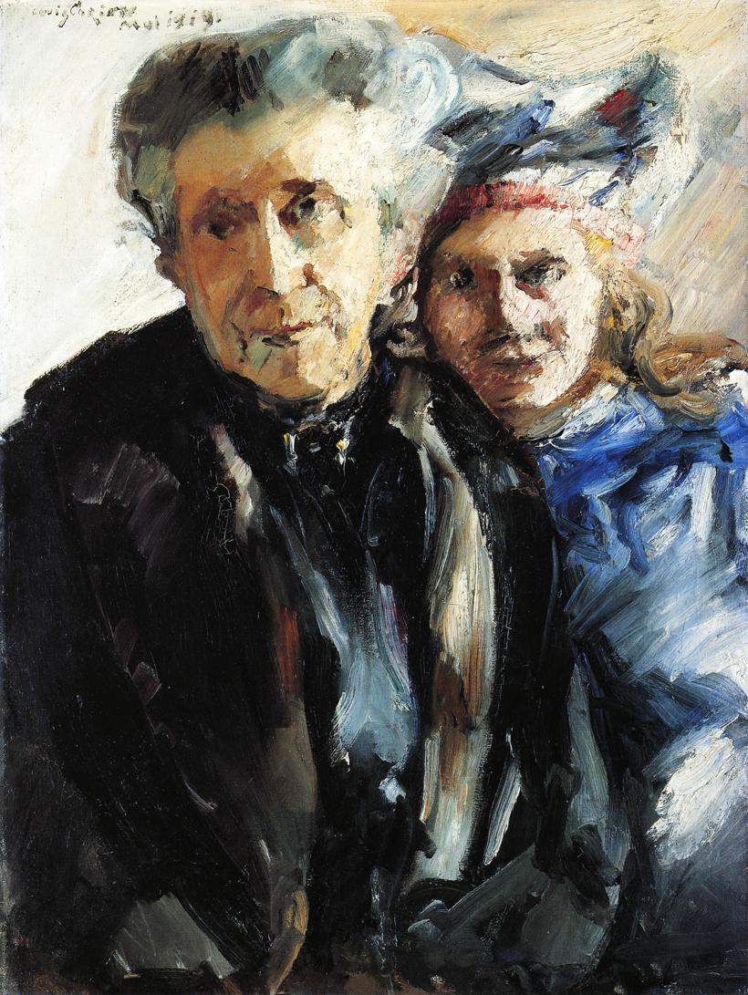Grandmother and Granddaughter by Lovis Corinth,A3(16x12")Poster