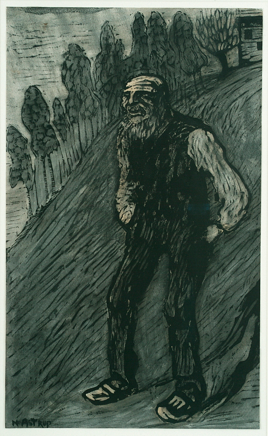The Farmer by Nicolai Astrup,16x12(A3) Poster