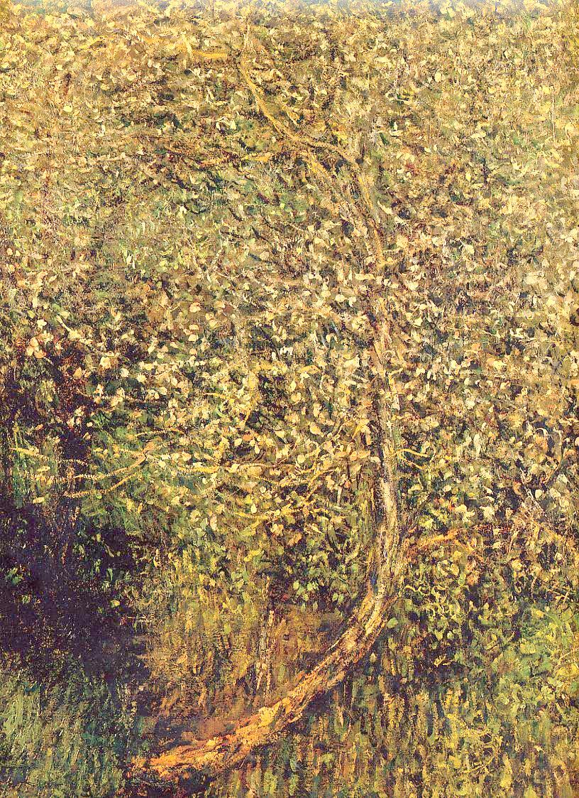 Apple Trees in Blossom by the Water, vintage artwork by Claude Monet, 12x8" (A4) Poster