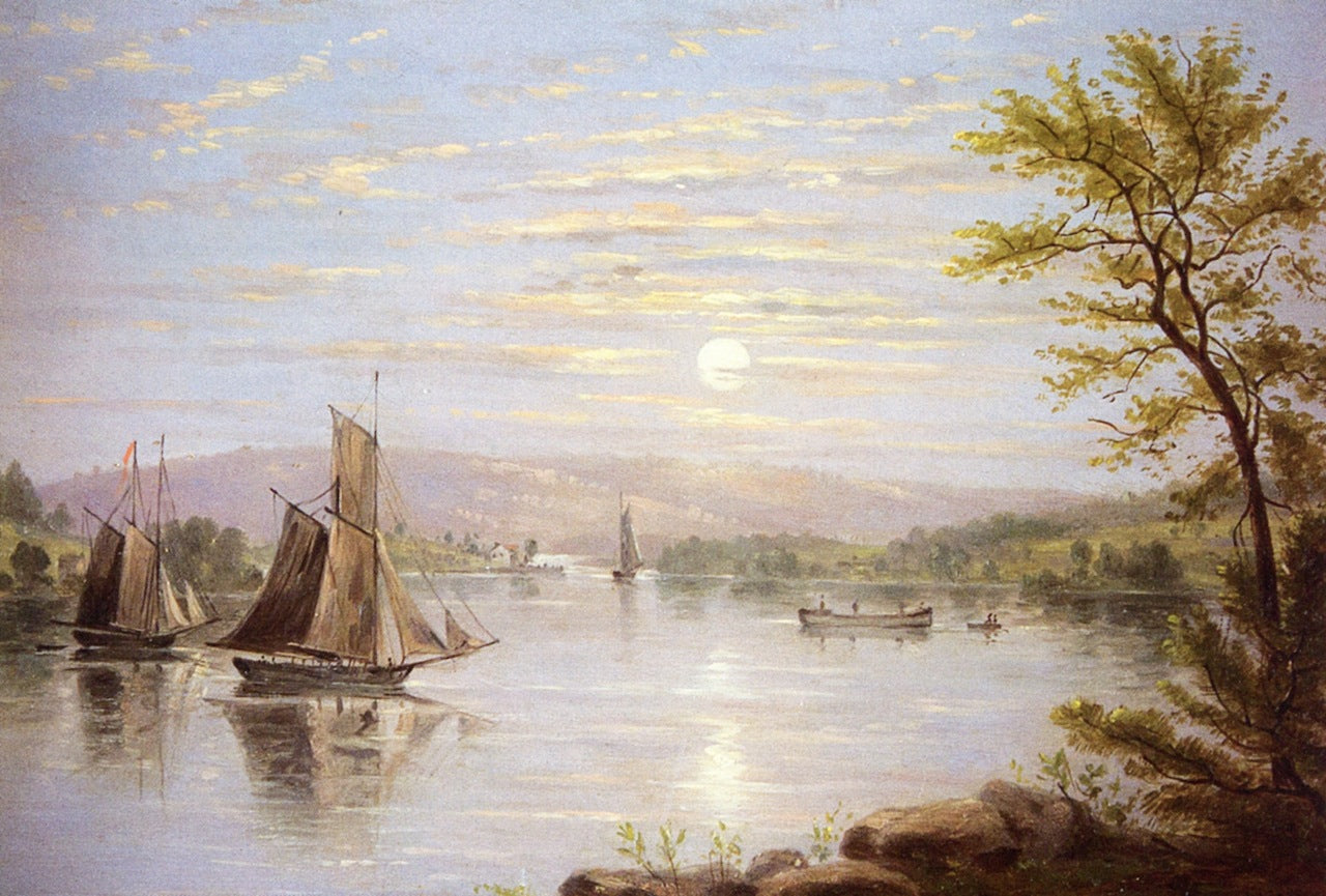 Sunrise on Lake Champlain, vintage artwork by William Rickarby Miller, A3 (16x12") Poster Print