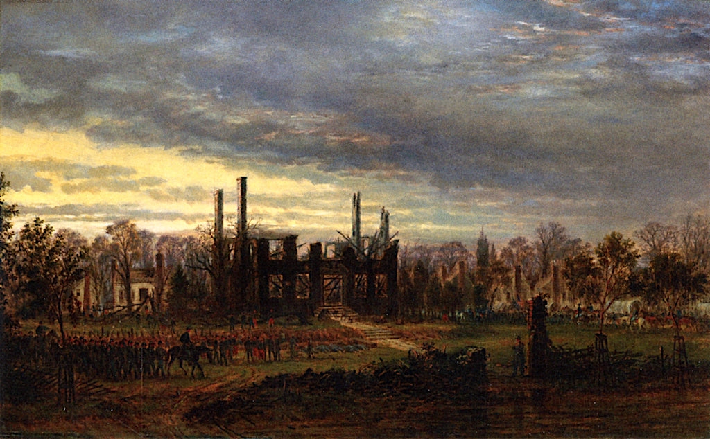 Civil War Scene, vintage artwork by Edward Lamson Henry, 12x8" (A4) Poster