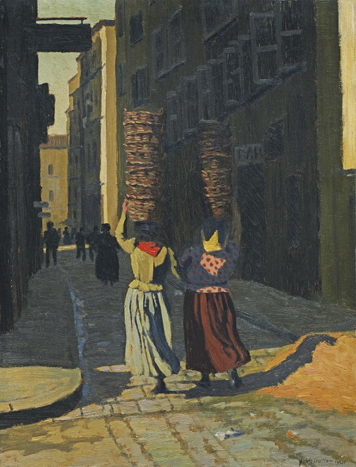 emmes portant des corbeilles à Marseille by Felix Vallotton,A3(16x12")Poster