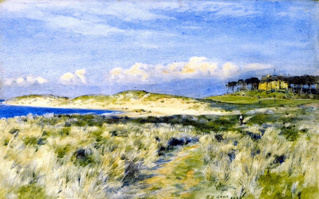 The 14th Fairway, North Berwick from the Bent, vintage artwork by Patrick William Adam, 12x8" (A4) Poster
