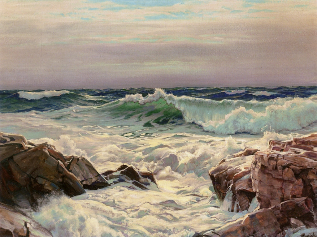 Surf on a Windward Shore by Frederick Judd Waugh,A3(16x12")Poster