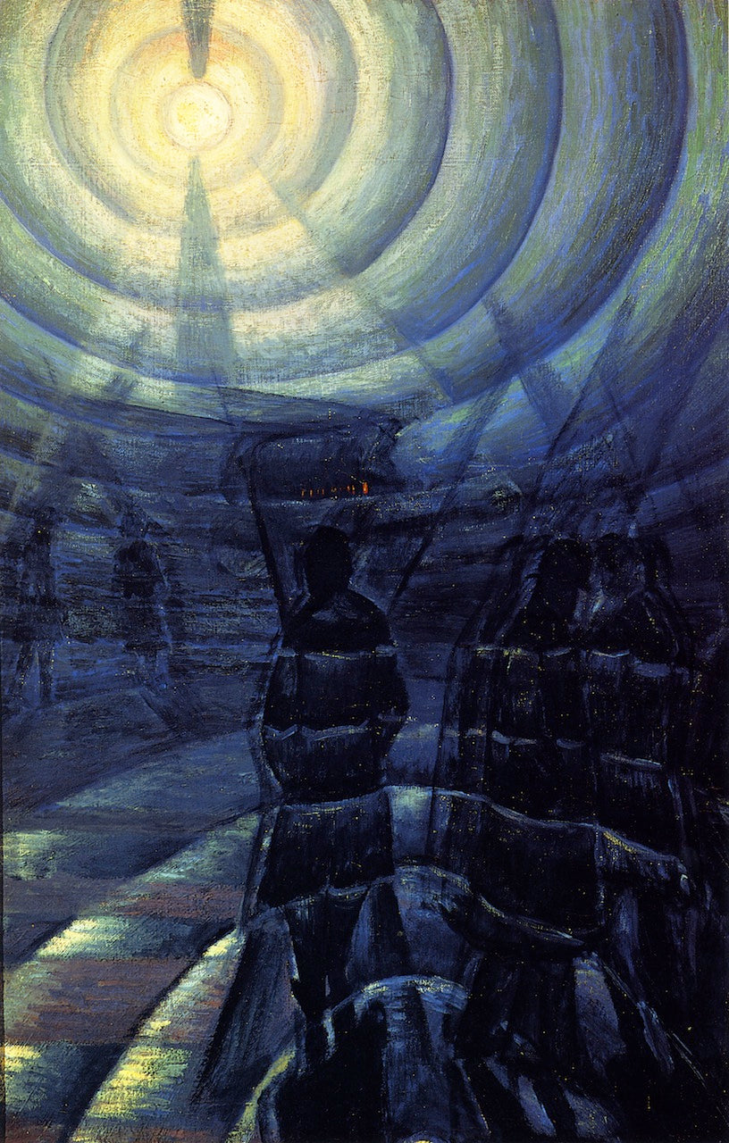 The Solidity of Fog, vintage artwork by Luigi Russolo, 12x8" (A4) Poster