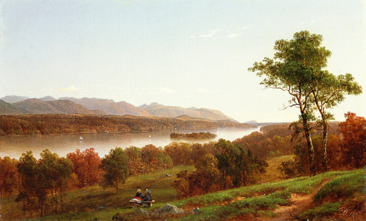View from Hyde Park, vintage artwork by David Johnson, 12x8" (A4) Poster