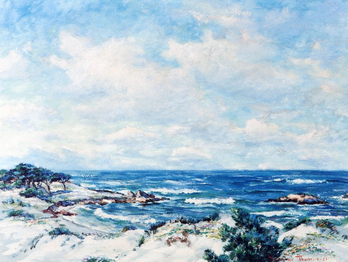 rey Coast North of Carmel, California by Charles H. Woodbury,A3(16x12")Poster