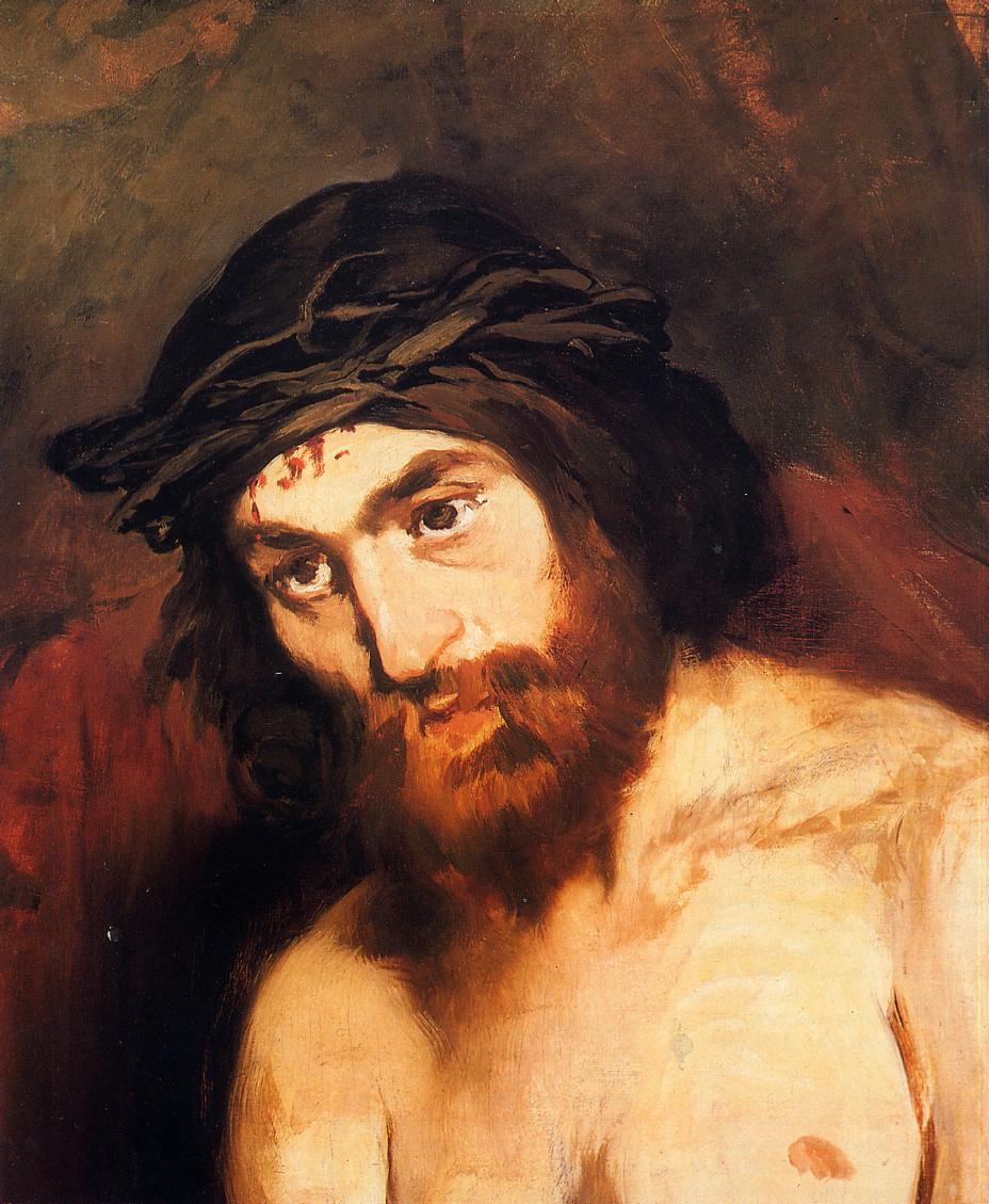 The Head of Christ, vintage artwork by Édouard Manet, 12x8" (A4) Poster