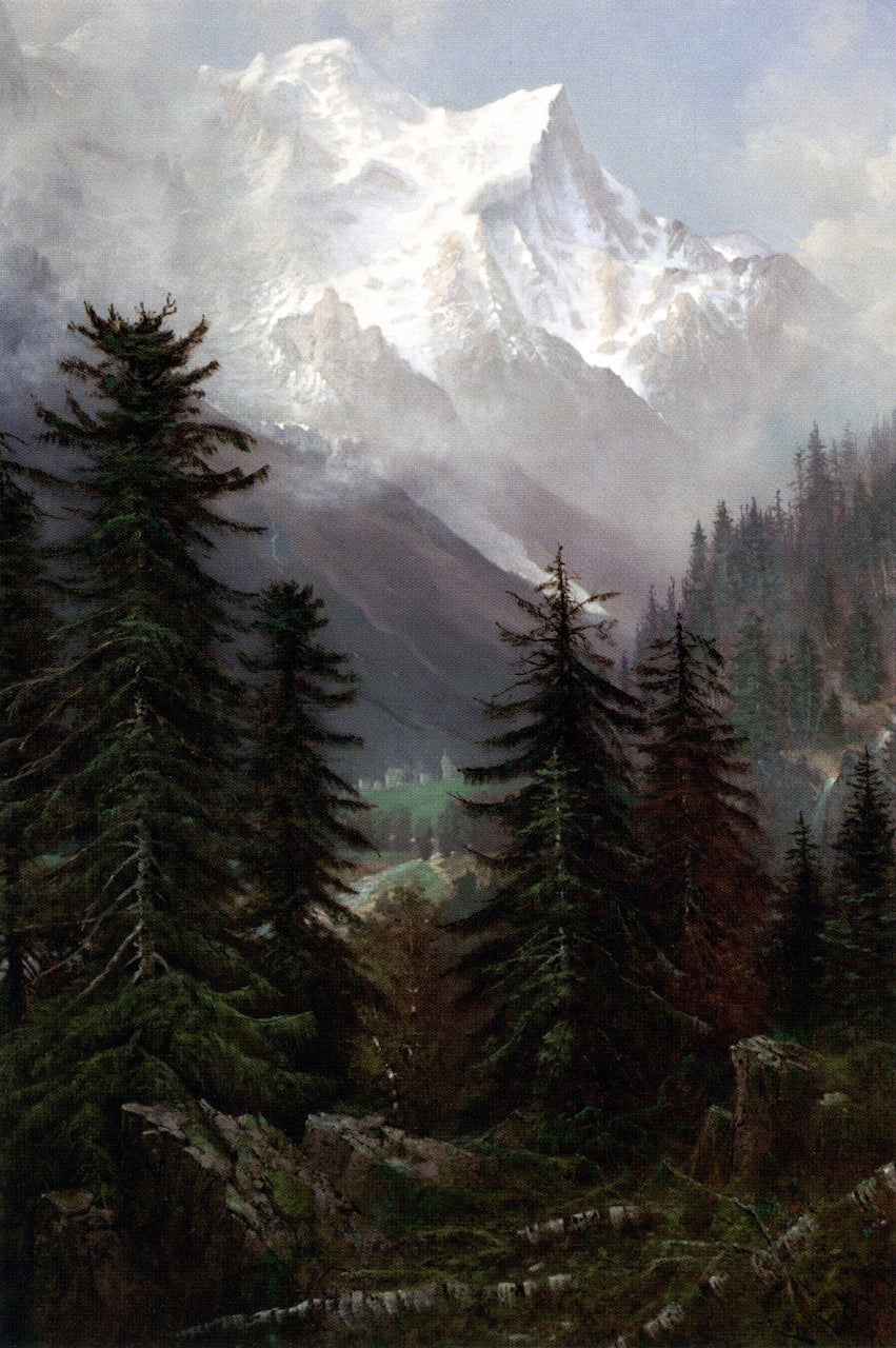 Mount Blanc, vintage artwork by Edwin Deakin, 12x8" (A4) Poster