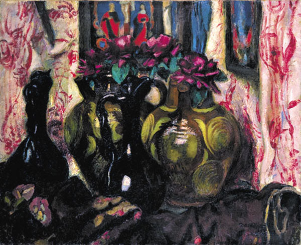 Still Life with Purple Roses by David Widhopff,A3(16x12")Poster