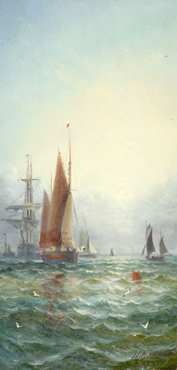 Marine Subject, vintage artwork by William Adolphus Knell, A3 (16x12") Poster Print