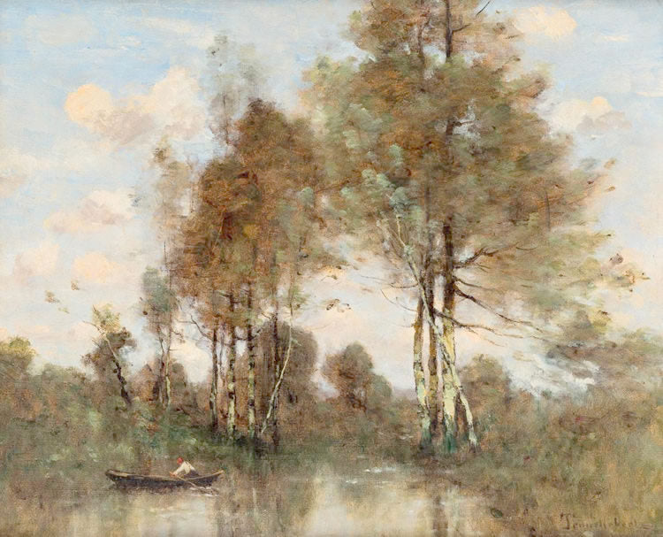 Boatman, vintage artwork by Paul-Desire Trouillebert, 12x8" (A4) Poster