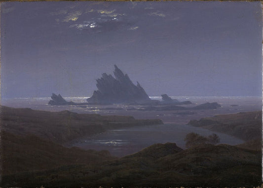 Reefs by  the Seashore, vintage artwork by Caspar David Friedrich, 12x8" (A4) Poster