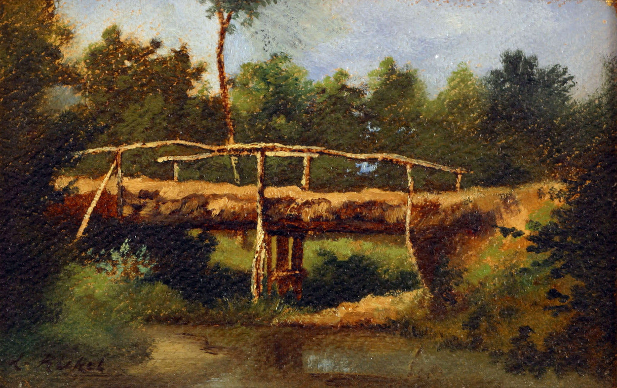 Le pont, vintage artwork by Leon Richet, 12x8" (A4) Poster