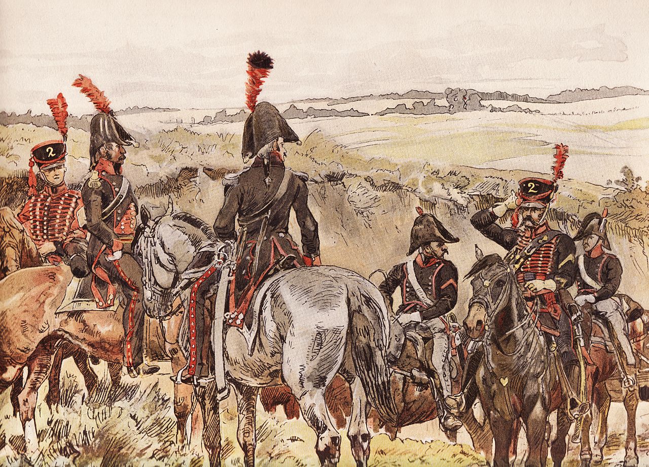 Horse artillery in 1808, vintage artwork by Jan Hoynck van Papendrecht, 12x8" (A4) Poster