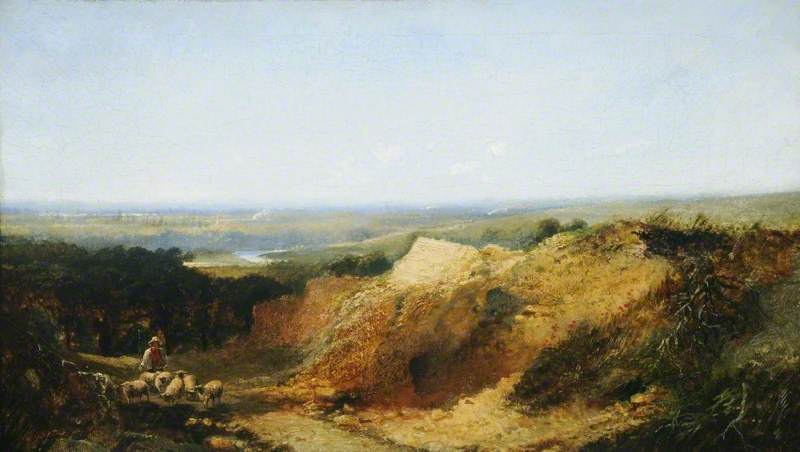 Sandpits near London, vintage artwork by Edmund John Niemann, A3 (16x12") Poster Print