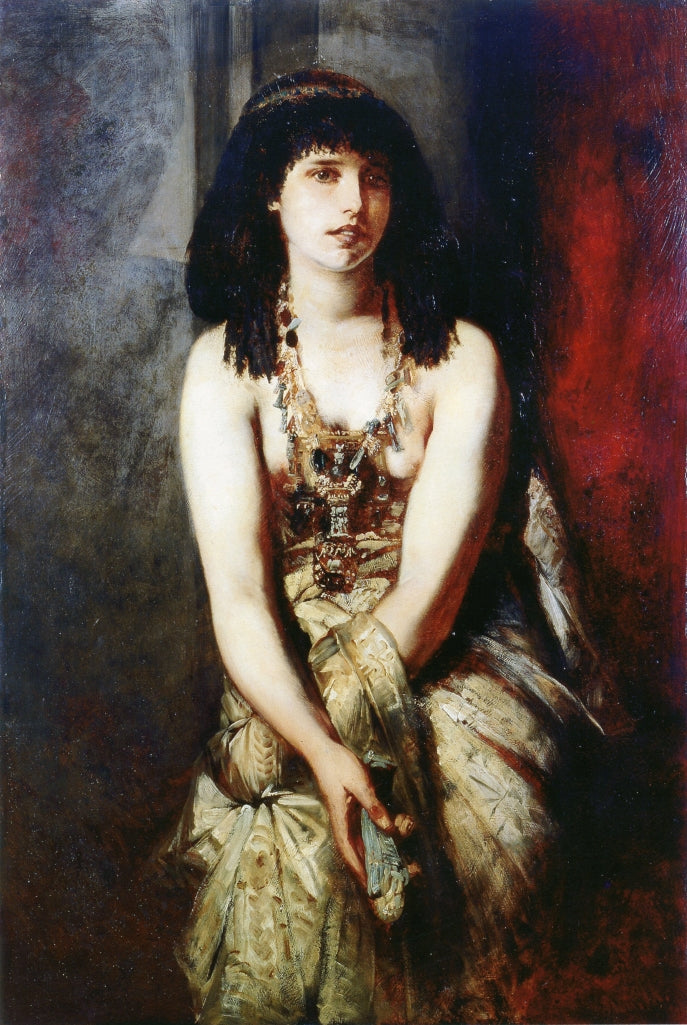 An Egyptian Princess, vintage artwork by Hans Makart, 12x8" (A4) Poster