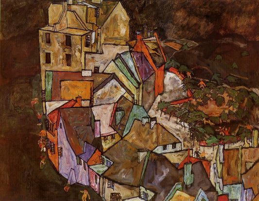 Edge of Town by Egon Schiele,16x12(A3) Poster