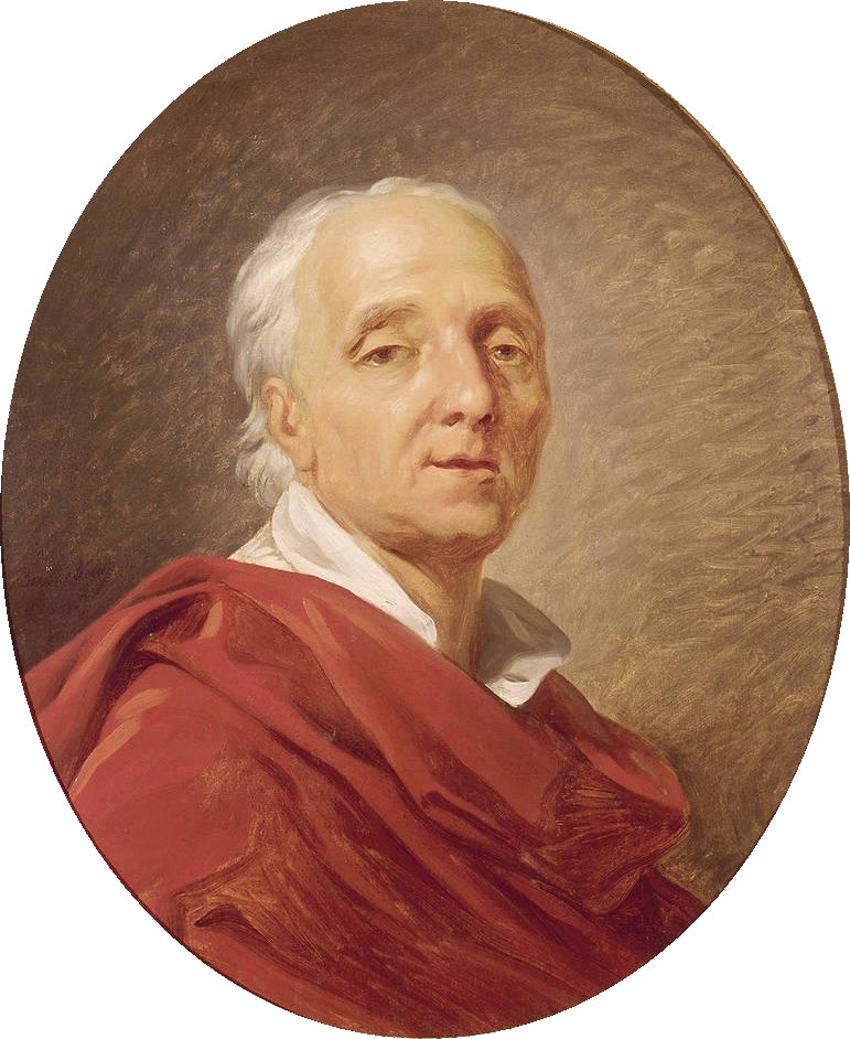 Portrait of Denis Diderot, vintage artwork by Jean-Simon Berthelemy, 12x8" (A4) Poster