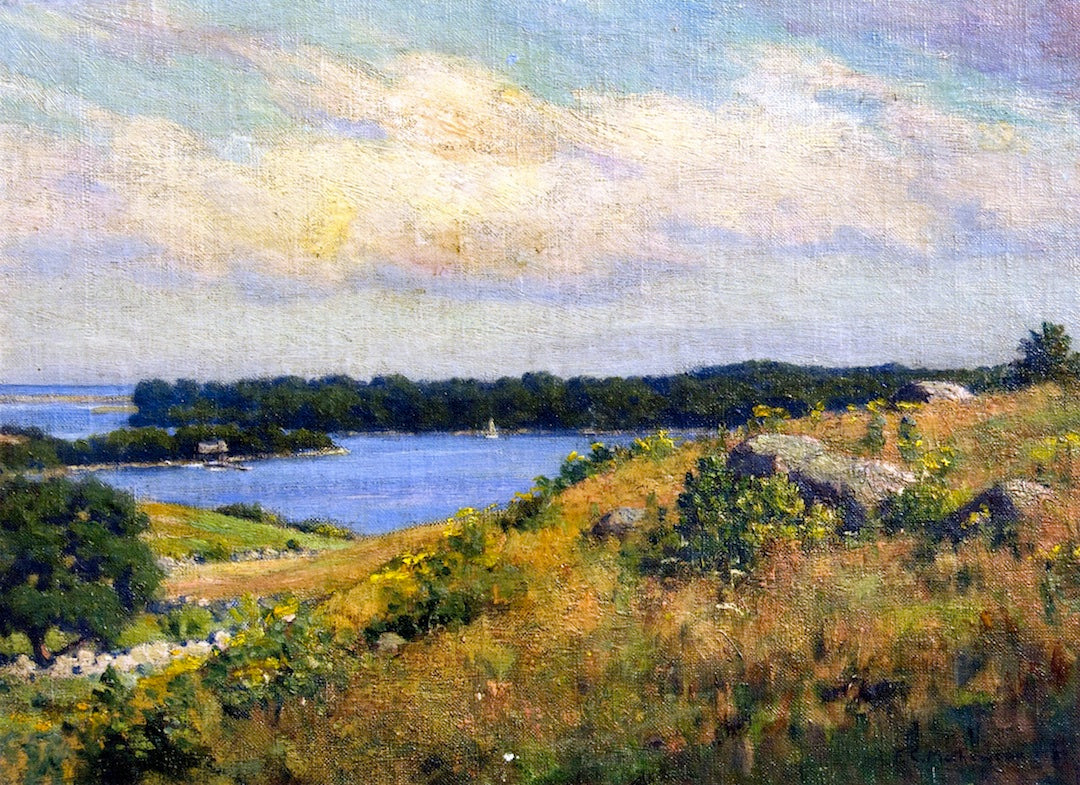 Whaleboat Point, Potter Pond, vintage artwork by Frank Convers Mathewson, 12x8" (A4) Poster