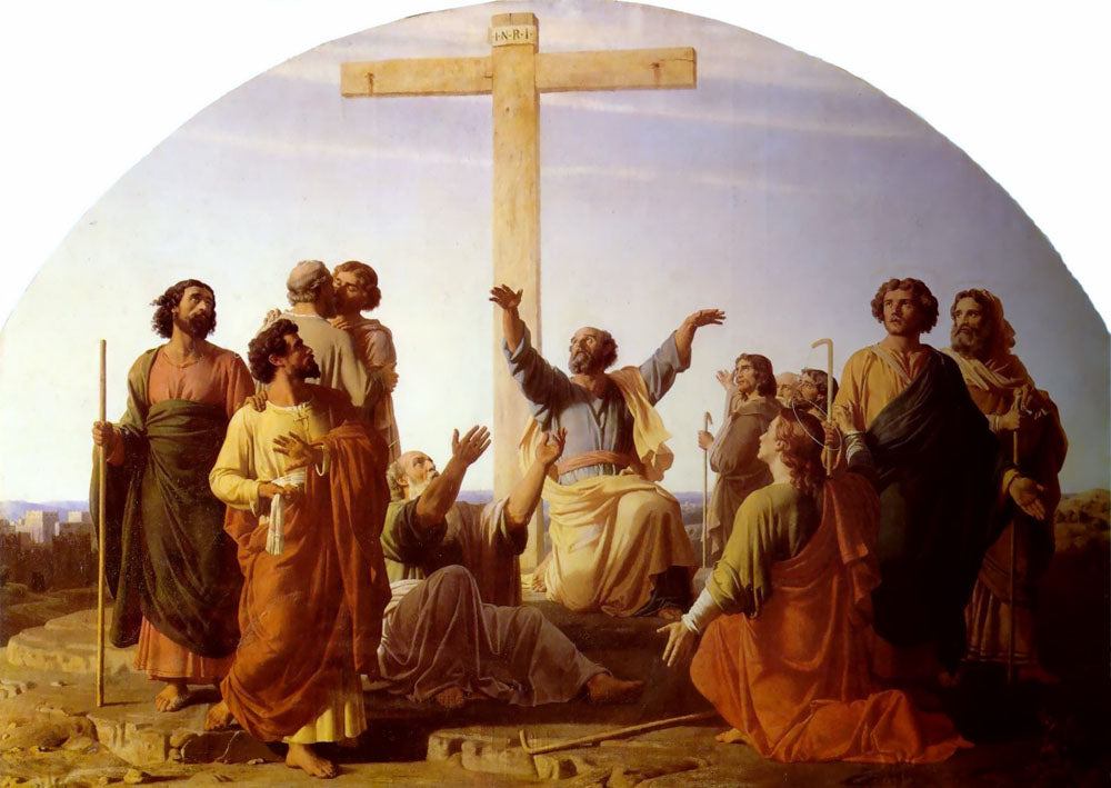 The Departure of the Apostles to Preach the Gospel, vintage artwork by Charles Gleyre, A3 (16x12") Poster Print
